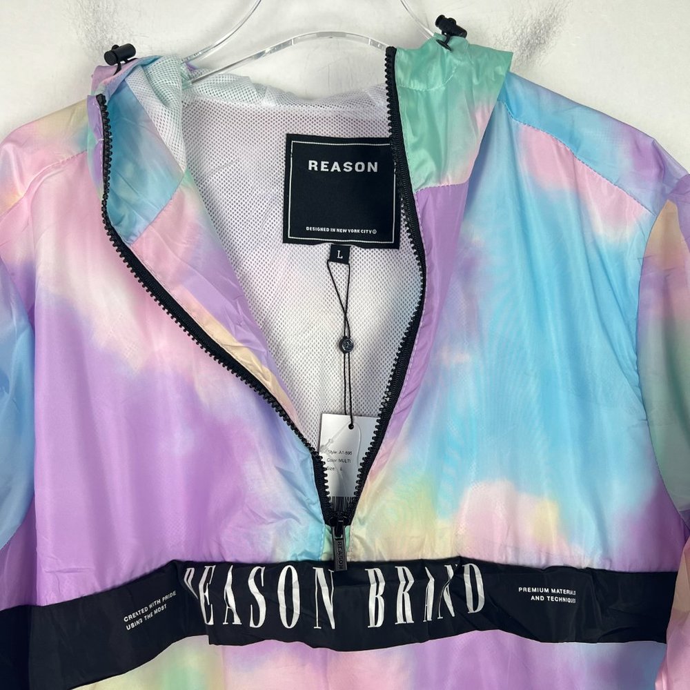 NWT Reason Brand Pullover Anorak Windbreaker Hooded Size Large L NEW D2401 - Picture 9 of 16